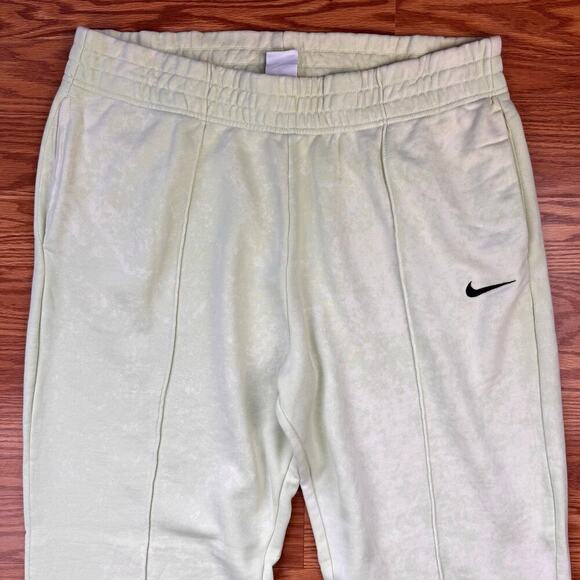 Nike Sportswear Liquid Lemon-Lime Green Acid Washed Fleece Sweatpants Sz XL - Picture 8 of 10